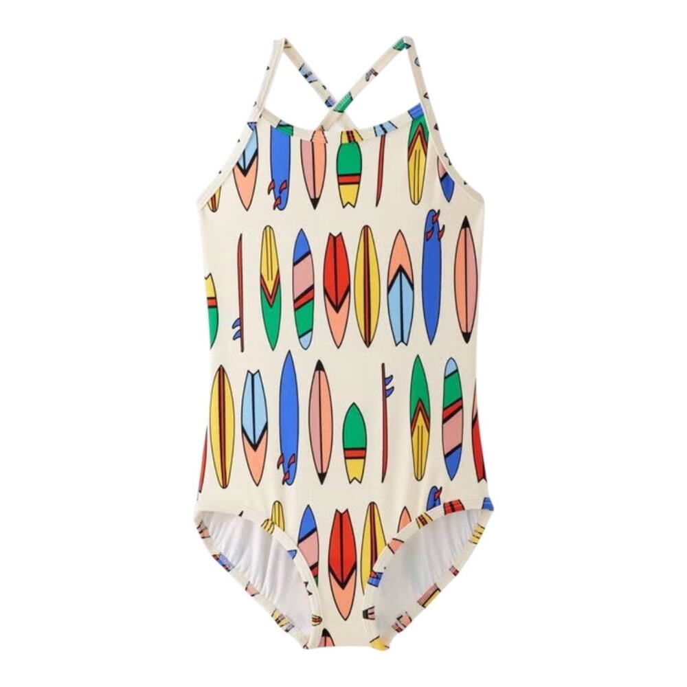 Hanna Andersson NWT One-Piece Bow Swimsuit. Size 5.